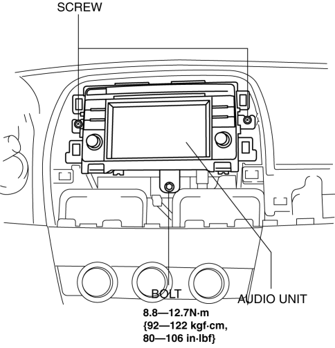 Mazda Cx-5 Service & Repair Manual - Audio Unit Removal/Installation - Entertainment